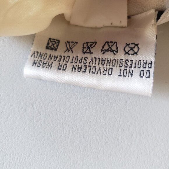 Vintage 80s Beaded Tiered White Cream Shift Dress Size M Wedding Elegant - Picture 8 of 13